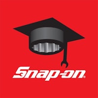 snap-on logo on a red background