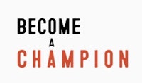 the words become a champion on a white background