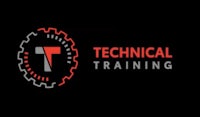 the technical training logo on a black background