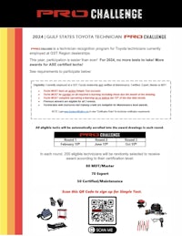 a flyer for the toyota pro challenge