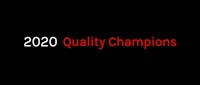 2020 quality champions logo on a black background