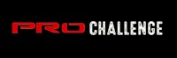 the pro challenge logo on a black background