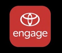 a toyota logo with the word engage on it