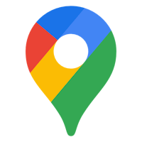 a google map pin icon on a black background