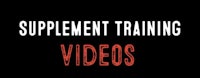 the words supplement training videos on a black background