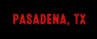 pasadena, texas logo on a black background