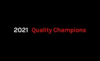 2021 quality champions logo on a black background