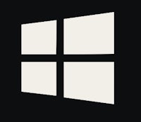 windows 10 logo on a black background