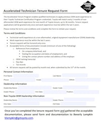 a technician hire request form