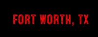 fort worth, texas logo on a black background