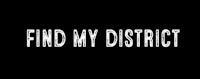 a black background with the words find my district