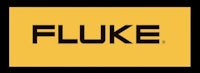 the fluke logo on a yellow background